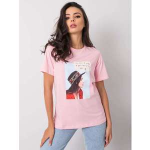 Dámské růžové tričko s potiskem obraz