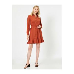 Koton Dámská sukně Flounce Detailní košilové šaty obraz