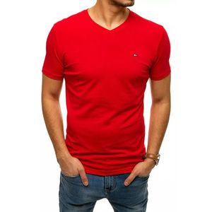 Červené pánské tričko bez potisku RX4464 obraz