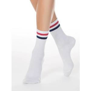 Conte Woman's Socks 157 White-Red obraz