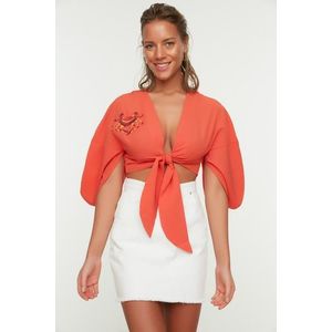 Trendyol Blouse - Orange - Regular fit obraz