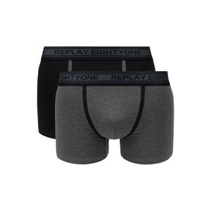 Replay Boxerky Boxer Style 6 Cuff Logo&Contrast Piping 2Pcs Box - Black/Dark - Pánské obraz