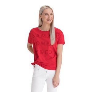 Červené dámské volné tričko s potiskem SAM 73 obraz