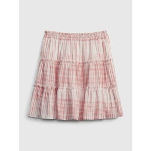 Růžová holčičí dětská sukně teen tiered skirt GAP obraz