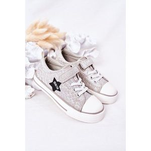 Children's Sneakers With Velcro BIG STAR HH374025 Silver obraz