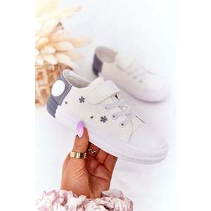 Children's Sneakers With Velcro BIG STAR HH374052 White-Gray obraz