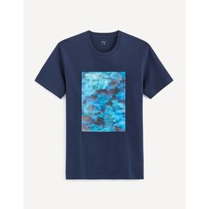 Tmavě modré pánské tričko s potiskem Celio obraz