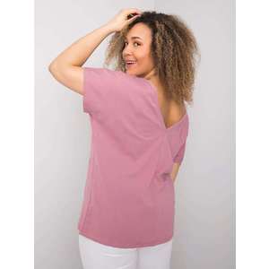 Bavlněné tričko v barvě špinavě růžové ve větší velikosti obraz