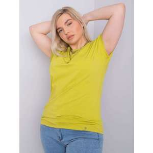 Světle zelené bavlněné tričko Leanne větší velikosti obraz