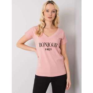 Světle růžové dámské tričko s potiskem obraz