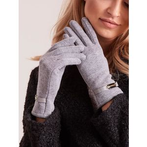Klasické šedé dámské rukavice obraz