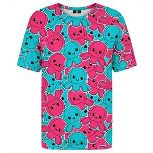 Mr. GUGU & Miss GO Unisex's Happy Sad Octopus T-Shirt Tsh2352 obraz
