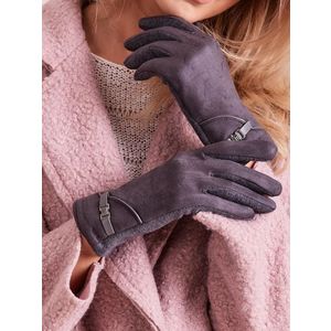 Dámské elegantní rukavice tmavě šedé barvy obraz
