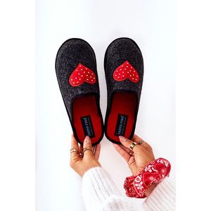 Household slippers Panto Fino II267009 Black-Red obraz