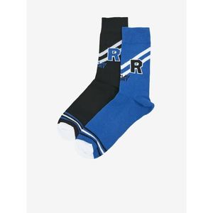 Sada dvou párů pánských ponožek v černé a modré barvě Replay obraz
