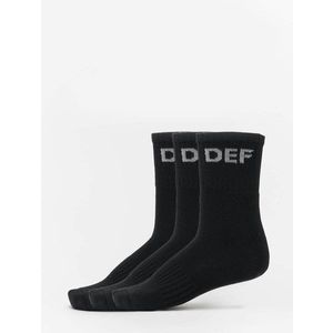 Ponožky DEF 3-Pack Black black obraz