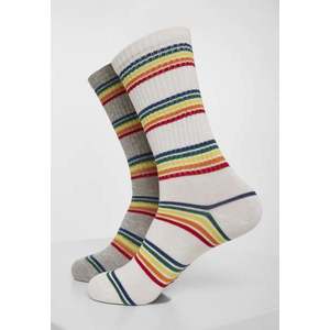 Ponožky Rainbow Stripes 2-Pack šedá/bílá obraz