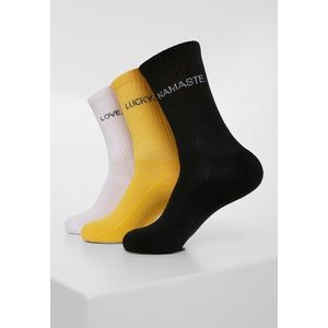 Znění Ponožky 3-Pack černá/bílá/žlutá obraz