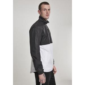 Stand Up Collar Pull Over Jacket blk/wht obraz