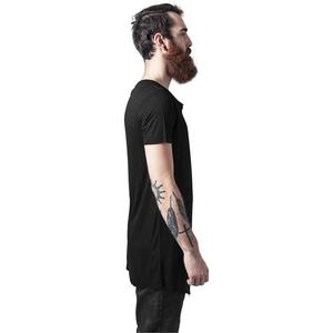 Černé tričko s dlouhým předním zipem s otevřeným okrajem obraz