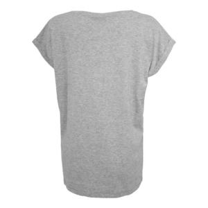 Dámské tričko s prodlouženým ramenem šedé obraz