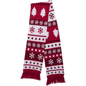 Vánoční tečkovaný šátek červený/bílý obraz