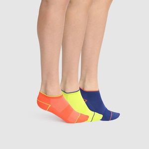 Sada tří dámských ponožek v oranžové, žluté a tmavě modré barvě Dim SPORT IN-SHOE X-TEMP 3x obraz