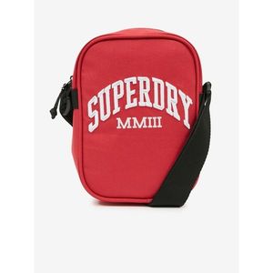 Červená pánská malá crossbody taška s nápisem Superdry Side Bag obraz
