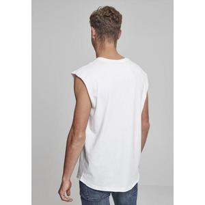 Bílé tričko bez rukávů s otevřeným okrajem obraz