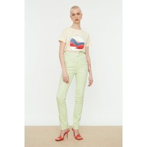 Kalhoty Trendyol - Grün - Slim obraz