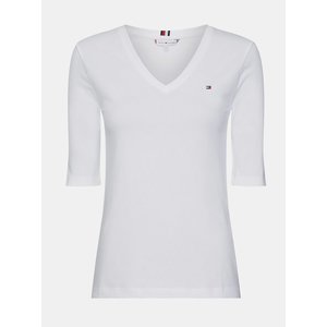 Bílé dámské basic tričko Tommy Hilfiger obraz