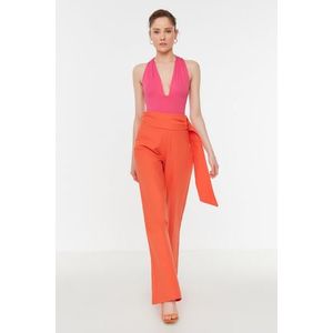 Trendyol Orange Detail příslušenství Tkané kalhoty obraz
