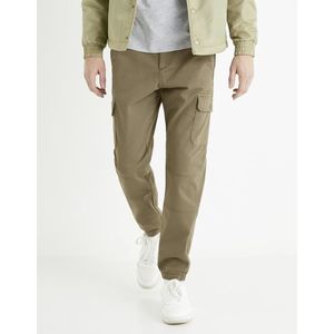 Khaki pánské kalhoty s kapsami Celio Solyte obraz