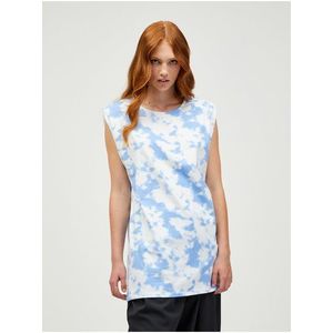 Modro-bílé vzorované dlouhé tričko Pieces Tabbi - Dámské obraz