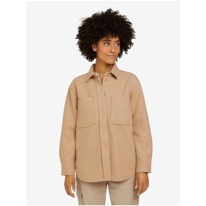 Béžová dámská košilová bundaTom Tailor - Dámské obraz