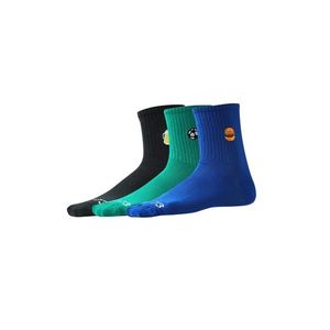 Sada tří párů pánských ponožek v černé, zelené a modré barvě SAM 73 Grijalus obraz