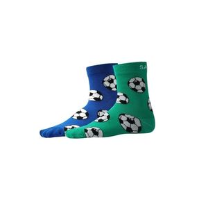 Sada dvou párů vzorovaných ponožek v modré a zelené barvě SAM 73 Unupo obraz
