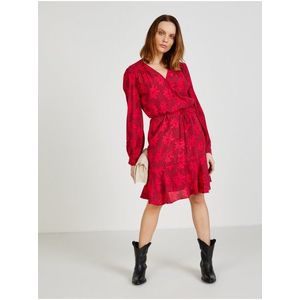Červené dámské vzorované zavinovací šaty Tommy Hilfiger obraz