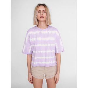 Světle fialové vzorované volné tričko Noisy May Buster obraz