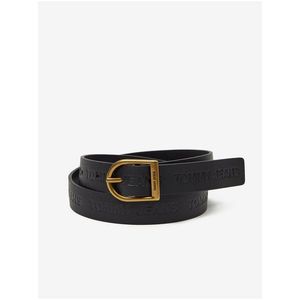 Černá dámský kožený pásek Tommy Jeans Logo Fashion Belt - Dámské obraz