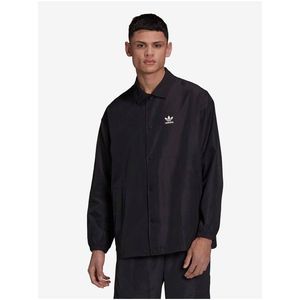 Černá pánská košilová lehká bunda adidas Originals Coach Jacket - Pánské obraz