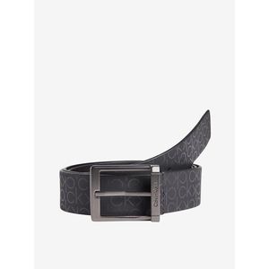Černý pánský vzorovaný pásek Calvin Klein Jeans obraz