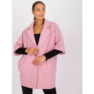 Světle růžový kabátek na jeden knoflík od Aliz RUE PARIS obraz
