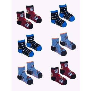 Yoclub Kids's Boys' Cotton Socks Patterns Colours 6-pack SKA-0117C-AA00-001 obraz