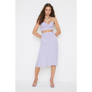 Trendyol Design fialová kostkovaná sukně obraz