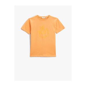 Koton oranžové tričko Palmie s krátkým rukávem pro muže. obraz