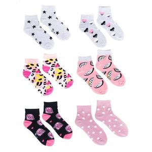 Yoclub Kids's Girls' Cotton Socks Patterns Colours 6-pack SKA-0023G-AA00-002 obraz