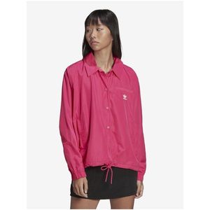 Tmavě růžová dámská lehká bunda adidas Originals Windbreaker obraz