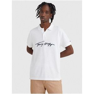 Tommy Hilfiger pánské bílé tričko Tommy obraz