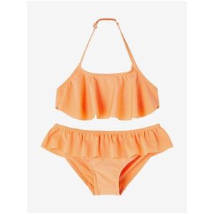 Oranžové holčičí dvoudílné plavky name it Fini - unisex obraz